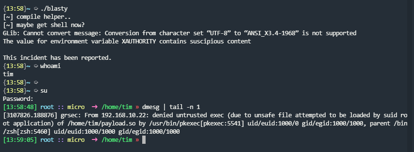 grsecurity stopping the exploit