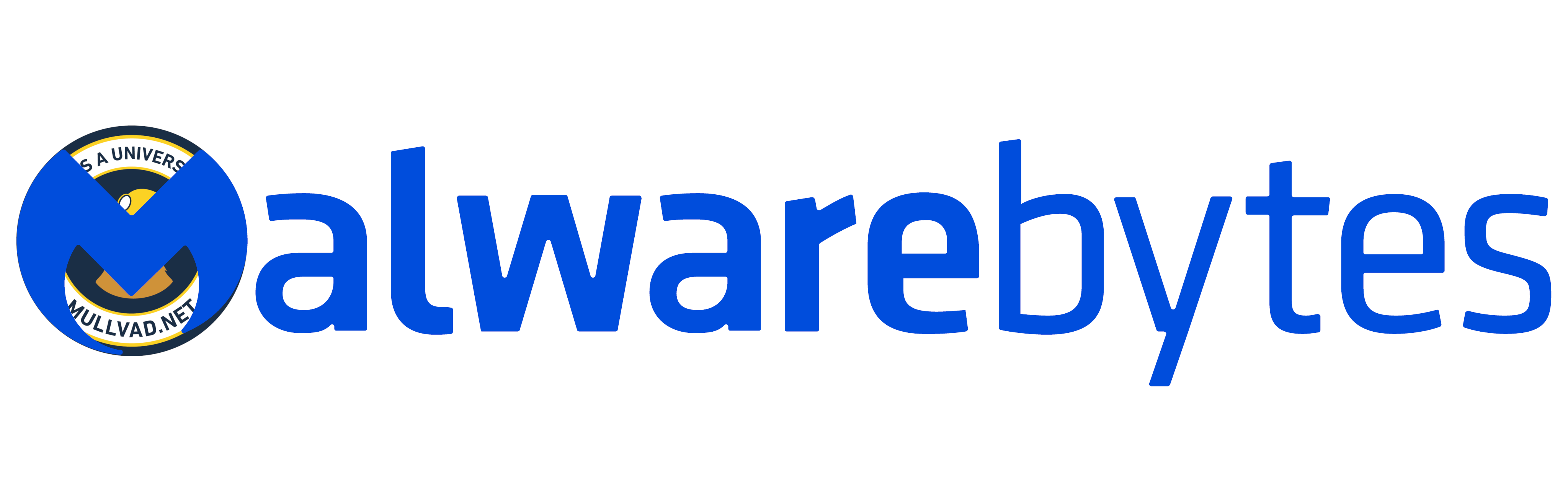 Malwarebytes' logo with mullvad's one behind it